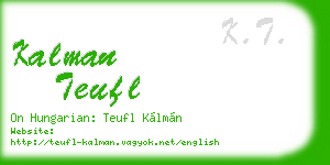 kalman teufl business card